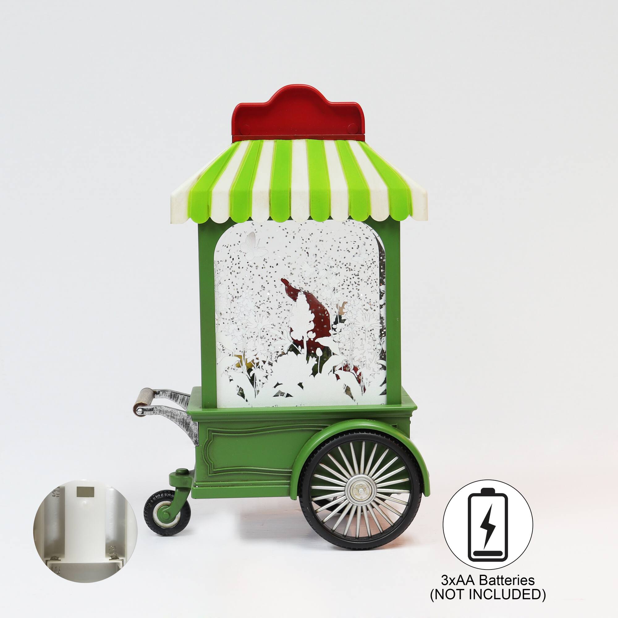 Moments in Time 10.8" Acrylic Cart Gnome Décor